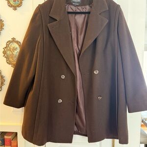 Vintage Braetan Chocolate Brown Wool Coat EUC!